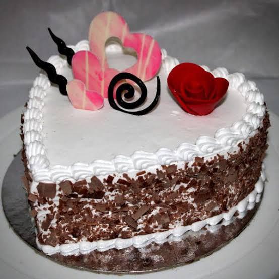Heart Shape Black Forest Cake